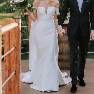 Kitty Chen MCKENNA Dress Size 2 With Clip On Off-Shoulder Sleeves (Dry Cleaned)